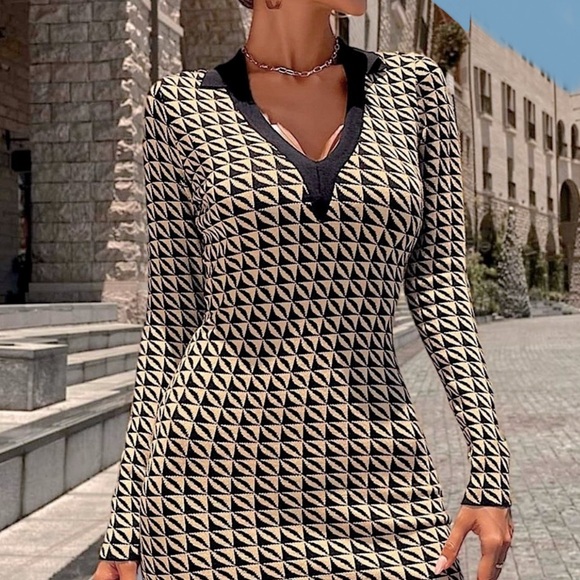 Knit Mix MIDI Dress - Picture 3 of 16